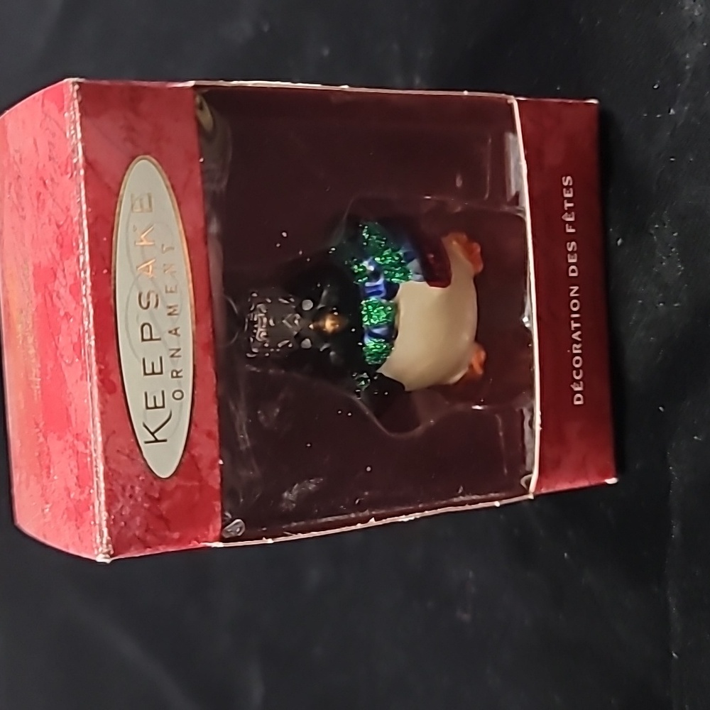 VINTAGE Hallmark‎ Hand-Blown Glass Penguin Ornament 2000 Li'l Roly-Poly Penguin